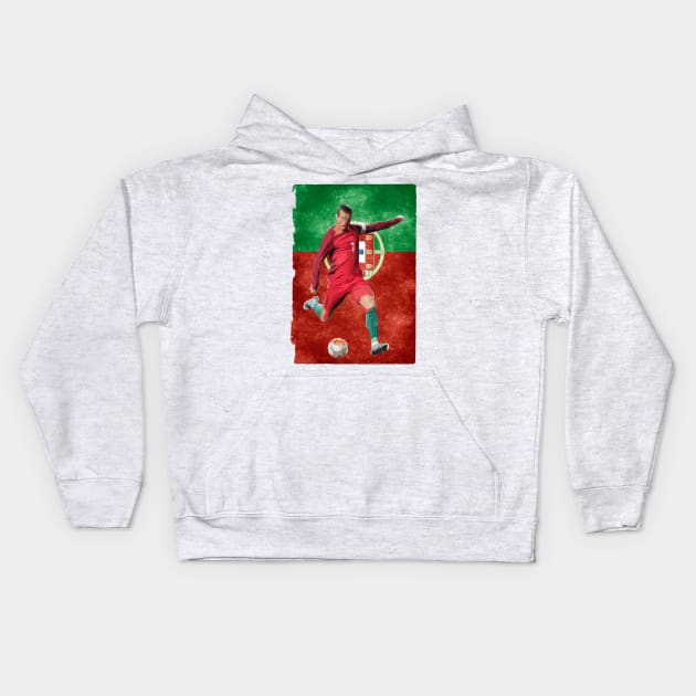 world cup portugal Kids Hoodie by SIM1